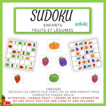 Sudoku enfants - fruits et légumes